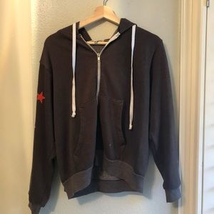 Wildfox Star Zip Up Hoodie
